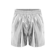 thumbnail image 3 of inhzoy Kids Girls Boys Hip Hop Dance Shorts Metallic Shiny Shorts Stage Performance Silver 8, 3 of 5