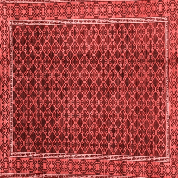 Ahgly Company Machine Washable Indoor Square Southwestern Red Country Area Rugs, 6' Square