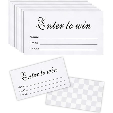 200 Pieces Enter to Win Cards Entry Form Cards Blank Drawing Cards for