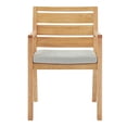 thumbnail image 4 of Modway Portsmouth Karri Wood Outdoor Patio Dining Armchair in Natural Taupe, 4 of 6