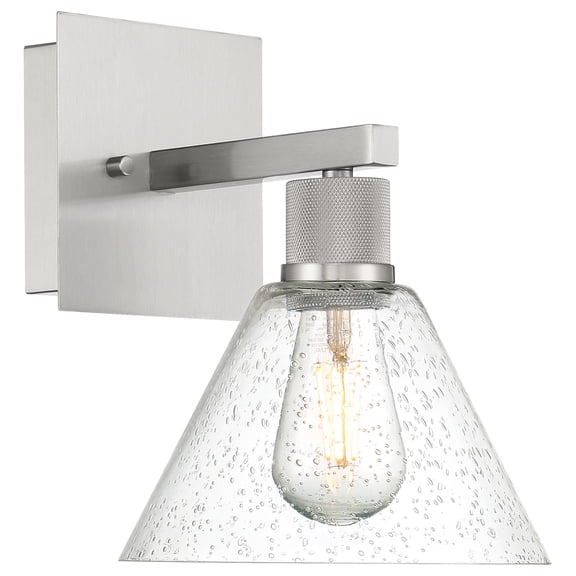 63143LEDDLP-BS/SDG Access Lighting Port Nine - 9W 1 LED Wall Sconce In Transitional Style-11.5 Inches Tall and 8 Inches Wide-Brushed Steel