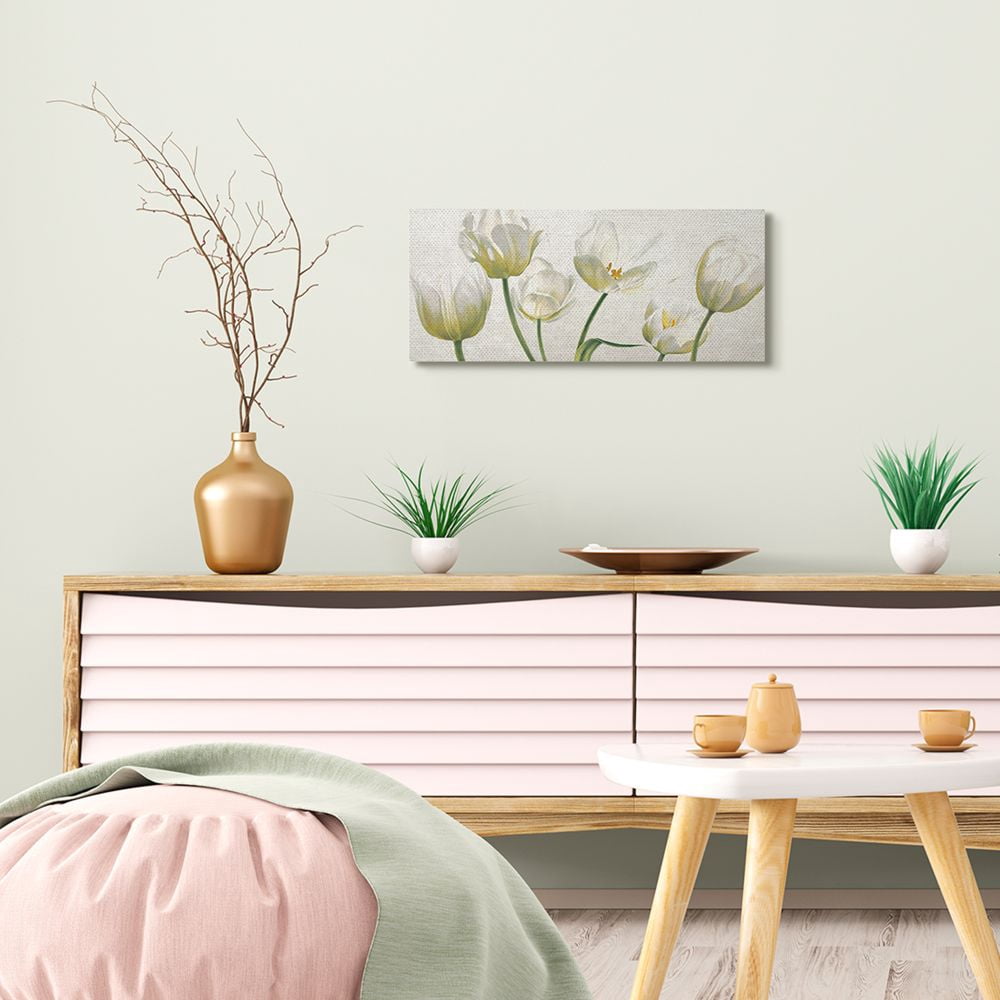 Stupell Industries Soft White Blooming Tulip Petals Floral Details Designed by Eva Barberini