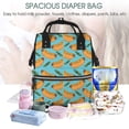 thumbnail image 5 of Gaeub Hot Dog 5 Print Mummy Diaper Bag Backpack,Durable Maternity Baby Nappy Casual Shoulder Bags,Travel Hiking Outdoor Pack, 5 of 6