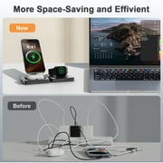 Wireless Charger for iPhone 17 16 15 14 13 12, Charging Station for Airpods 4 3 2, Watch Charger for iWatch Series, 3 in 1 Charging Pad