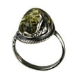 thumbnail image 2 of Sterling Silver and Baltic Green Amber Ring "Ada", 2 of 5