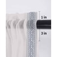 thumbnail image 6 of Blue Boho Striped Tier Curtains 36 Inch Length,Sheer Curtains for Bedroom Living Room Window Vintage Ethnic Tribe Rustic Geometric Small Half Window Kitchen Curtains & Drapes 27.5"x36" 2 Panels, 6 of 6