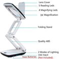 thumbnail image 2 of Lighted Desk Magnifying Glass Lamp with Light on Stand Led Portable Pocket Magnifier Visor Folding 3, 2 of 5