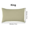 thumbnail image 2 of Unique Bargains 2-Pack Solid Microfiber Pillowcases, King, Khaki, 2 of 8