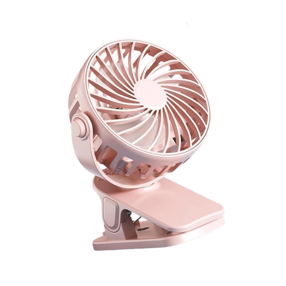 Tibvox Multifunctional Clip On Fan With Adjustable Head And LED Light Portable Rechargeable Electric Fan For Study Work
