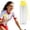 Yellow, variant on Reusable Water Bottle with Flip-Top Lid and Lanyard, Leak-Proof Sports Bottle - BK