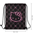 thumbnail image 3 of Hello Kitty Drawstring Backpack Water Resistant String Bag Sackpack Cinch for Sports, Gym, Travel, Swimming, Yoga, Beach, 3 of 7