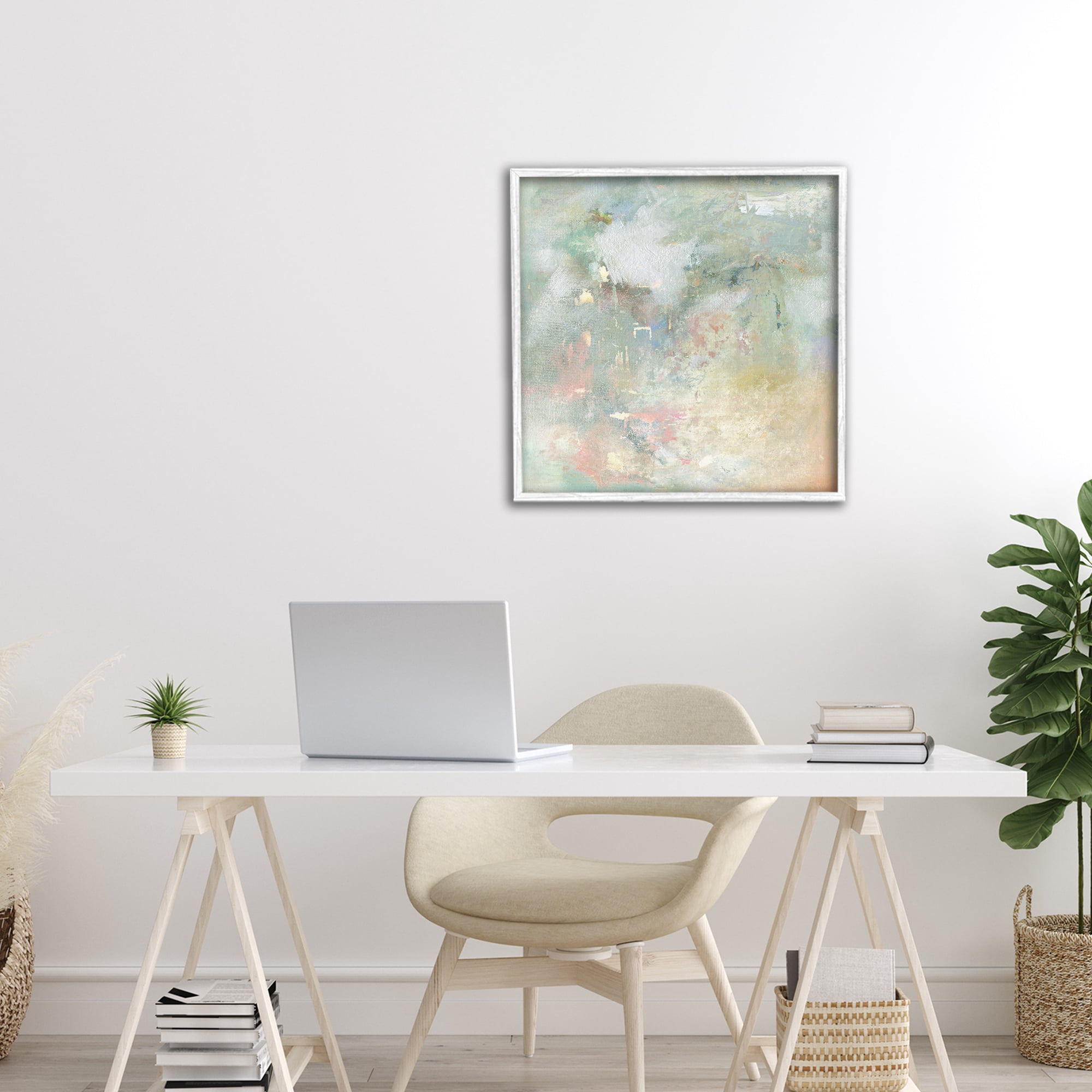 Stupell Industries Ethereal Brushstroke Harmony White Framed Giclee Art, design by Carol Robinson