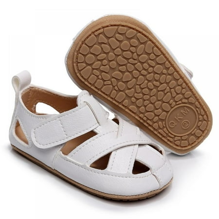 

SYNPOS Infant Baby Girls Sandals Anti Slip Rubber Sole Summer Beach Outdoor First Walker Crib Shoes 0-24 Months