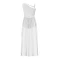 thumbnail image 4 of CHICTRY Kids Girls' Contemporary Lyrical Dance Dress Sleeveless Leotard Split Maxi Skirts White 6, 4 of 7