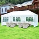 thumbnail image 4 of Toldo Glorieta Costway con 4 Cortinas Laterales Removibles y 2 Puertas con Cremallera Blanco 6 x 3 x 2,5 m, 4 of 10