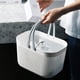 thumbnail image 5 of Organizador de baño y cocina con asas para una limpieza sin esfuerzo Cestas de almacenamiento apilables de plástico blanco, 5 of 7