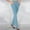Light Blue, variant on Luxalzxs Slacks for Women Business Casual Elastic Waist Bootcut Dressy Pants Fashion Temperament Solid Color Slim Fit Flare Trousers Office Work Pants with Pockets