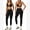 Black, variant on 2 piece workout sets for women Cross Back Sports Bra and anti-squat leggings with Pockets Active Jogger Outfits