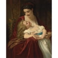 thumbnail image 2 of Hugues Merle 20x24 Black Ornate Framed Double Matted Museum Art Print Titled: Maternal Affection (1867), 2 of 5
