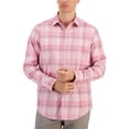 thumbnail image 1 of Alfani Mens Yarn-Dyed Button Up Shirt, pink, M Neck, 1 of 1