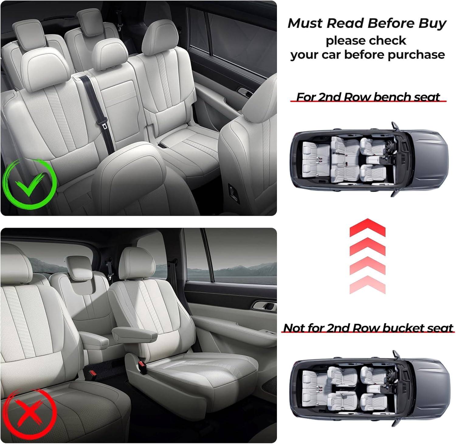 Auxko All Weather Floor Mats Fit for Jeep Grand Cherokee L 7 Seat(2nd Row Bench Seat) 2021-2024 2025 2026 TPE Rubber Liners Accessories All Season Guard Odorless 3 Row Black