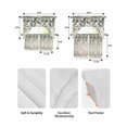 thumbnail image 5 of Green Eucalyptus Swag Curtains for Living Room/Bedroom Windows, Farmhouse Weeping Leaves on Linen Kitchen Curtains and Valances Set 36 Inch Length, Light Filtering Swags Valance Curtain Panels, 5 of 5