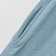 thumbnail image 6 of Women's Oversized Midi Nightgown Soft Knit Short Sleeve Pajamas Dress with Side Pockets for Daily Bedroom Loungewear Blue Pajamas for Women Skirt XL, 6 of 6
