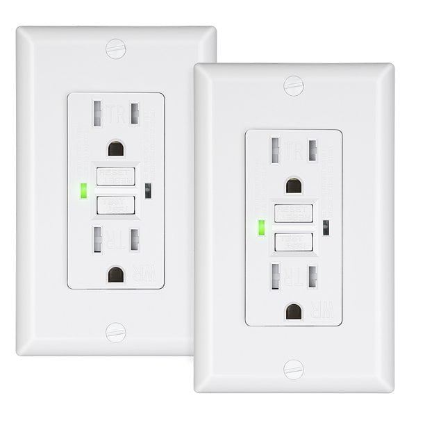 DEWENWILS 15A GFCI Outlet Receptacle, Self-Test GFCI with LED Indicator ...
