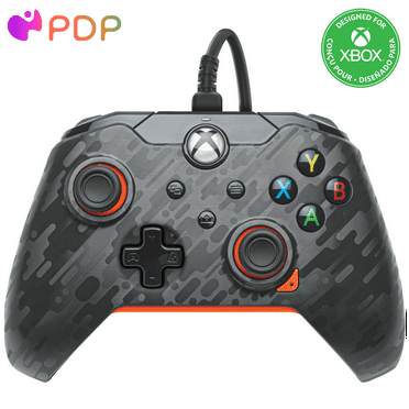 PDP Neon Wired Controller - Xbox - Camo Black/Orange