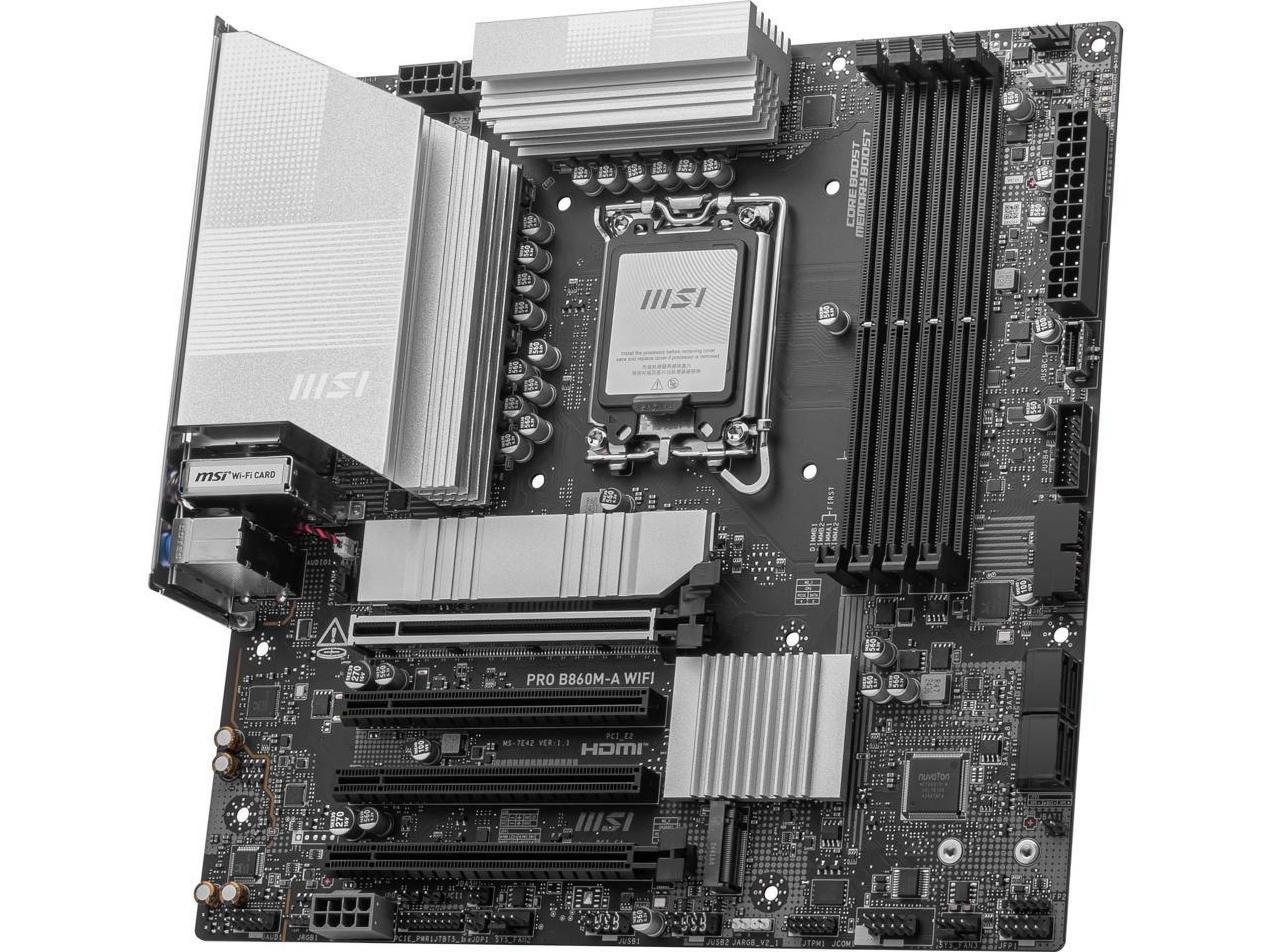 MSI B860M-A WIFI Gaming Desktop Motherboard - Intel B860 Chipset - Socket LGA-1851 - Micro ATX (b860mawifi)