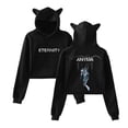 thumbnail image 2 of Anyma Tour 2024 Hoodie Womens Girls Cat Ear Sweatshirts Hip Hop Short Hooded Pullover Crop Top, 2 of 7