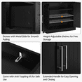 thumbnail image 4 of Renwick Freestanding 72.5'' Pantry Cabinet with Doors and Adjustable Shelves, Black, 4 of 9