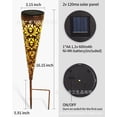thumbnail image 7 of Solar Powered Ground Stake Light with Rose Projection Pattern, LED Outdoor Garden Decor, Decorative Metal Lighting for Yard, Patio, Lawn &, 7 of 7