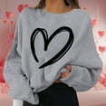 thumbnail image 2 of Valentines Sweatshirt Women Valentine Love Heart Graphic Long Sleeve Tshirts Valentine's Day Gifts Lover Loose Fit Outfit Blouses, 2 of 5