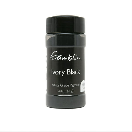 UPC: 0729911183601 | Gamblin Artist s Grade Pigment – Ivory Black  4 oz bottle