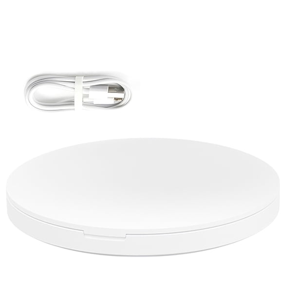 Espejo De Maquillaje Espejo De Reflexión De Escritorio Portátil Con Lámpara Led Complementaria Pedestal Giratorio Espejo De Maquillaje Espejo De Aumento De 5 Veces Para Maquillaje Vogacara EL011048-00