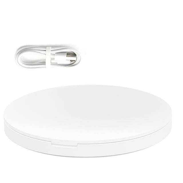 Espejo De Maquillaje Espejo De Reflexión De Escritorio Portátil Con Lámpara Led Complementaria Pedestal Giratorio Espejo De Maquillaje Espejo De Aumento De 5 Veces Para Maquillaje Cateissary EL011048-00