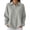 Gray,#063, variant on Womens Oversized Sweatshirt Loose Fit Waffle Henley Shirts Casual Collared 1/4 Button Down Sweater Pullover,S