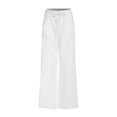 thumbnail image 3 of Celmia Womens Pants Vintage Drawstring Wide Leg Flared Casual Palazzo Trousers, 3 of 7