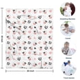 thumbnail image 4 of White Cow Heart Pattern Blanket,Comfortable Soft Flannel Throw Blanket,All Season,Warm Lightweight Blankets for Sofa Bed Couch Living Room Chair,30"x40", 4 of 4
