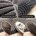 thumbnail image 6 of RUseeN Rubber Outdoor Welcome Doormat Heavy Duty Half Round with Non Slip Rubber Backing Low Profile Indoor & Outdoor Entrance Way Door Mats 20''x 31'' Gray, 6 of 8