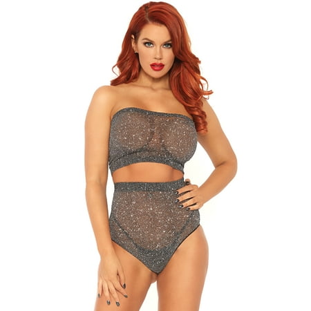 Leg Avenue Shimmer Bandeau Bra Set