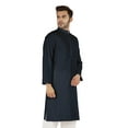 thumbnail image 2 of Atasi Cotton Kurta Solid Ethnic- Festive Long Shirt W/ Pintuck Traditional Indian Wear For Men's, 2 of 7