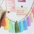 thumbnail image 4 of LEEYNEER 1Pc Colorful Rainbow Tassel Garland  Colorful Tassel Banner Decor Wall Hanging Home Decor Bohemian Tassel Garland Classroom Each 12 Colorful Tassel Garland Banner Decoration Wall, 4 of 7