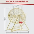 thumbnail image 3 of Mr. Chips 11-Inch Tall Professional Bingo Set with Steel Cage, Balls, Cards, and Chips - Luxury Gold, 3 of 9