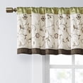 thumbnail image 5 of Madison Park Serene Embroidered Window Valance in Green, 50"x18", 5 of 5