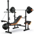 thumbnail image 4 of GIKPAL 800lbs 8-in-1 Adjustable Weight Bench Set with Lat Pull Down, Leg Extension and Leg Curl, Chest Fly and Preacher Curl Workout Bench Multi-Function Strength Training Bench Press Exercise Equipm, 4 of 10