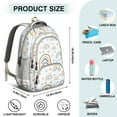 thumbnail image 5 of Boho Bohemia Rainbow Backpack for School,Cute School Bag,Schoolbag with Adjustable Shoulder Straps & Padded Back,16.9 Inch, 5 of 5