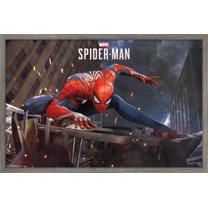 Marvel Comics - Spider-Man - Action Wall Poster, 14.725" x 22.375", Framed