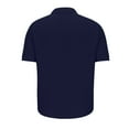 thumbnail image 2 of Yufatyle Men Short Sleeve Polyester Turndown collar Slim T Shirts For Man Navy XXXL, 2 of 5